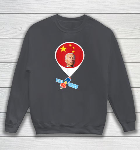 Chinese Spy Balloon Funny Surveillance Joe Biden China Flag Sweatshirt 3