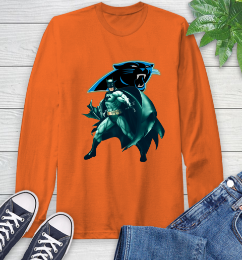 NFL Batman Football Sports Carolina Panthers Long Sleeve T-Shirt 5