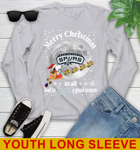 San Antonio Spurs Merry Christmas To All And To Spurs A Good Season NBA Basketball Sports Youth Long Sleeve 5