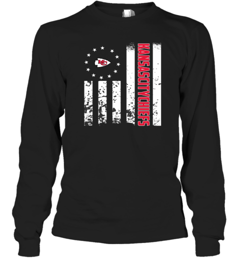 NFL Kansas City Chiefs American Flag Long Sleeve T-Shirt
