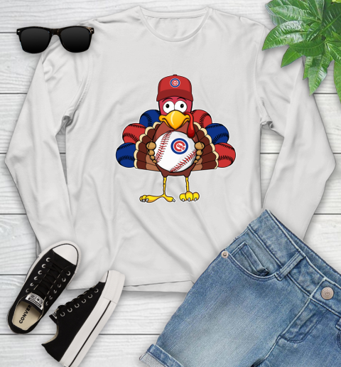 Chicago Cubs Turkey thanksgiving Youth Long Sleeve