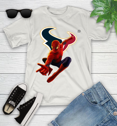 NFL Spider Man Avengers Endgame Football Houston Texans Youth T-Shirt 12