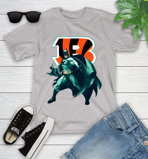 NFL Batman Football Sports Cincinnati Bengals Youth T-Shirt 12