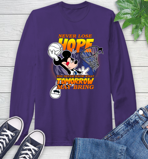 Dallas Mavericks NBA Basketball Mickey Disney Never Lose Hope Long Sleeve T-Shirt 5