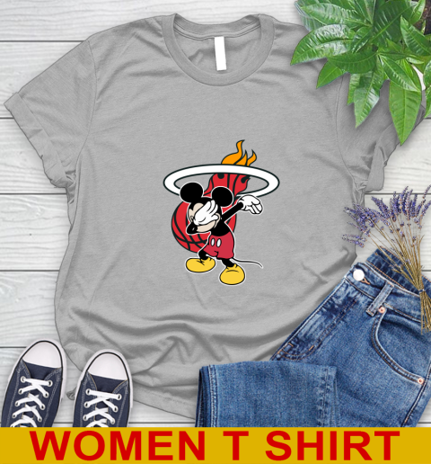 Miami Heat NBA Basketball Dabbing Mickey Disney Sports Women's T-Shirt 5