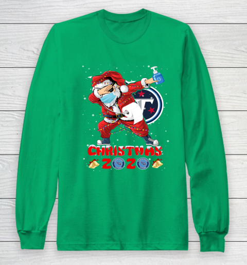 Tennessee Titans Funny Santa Claus Dabbing Christmas 2020 NFL Long Sleeve T-Shirt 4