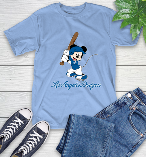 MLB Baseball Los Angeles Dodgers Cheerful Mickey Mouse Shirt T-Shirt 12