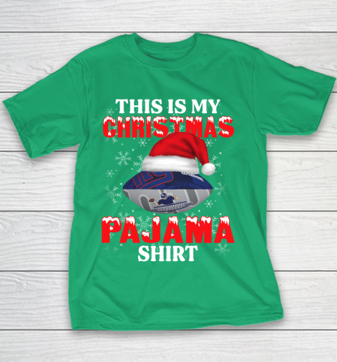 New York Giants This Is My Christmas Pajama Shirt NFL Youth T-Shirt 3
