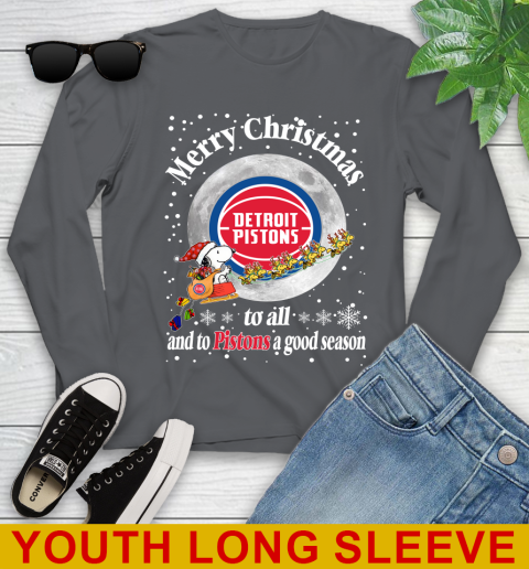 Detroit Pistons Merry Christmas To All And To Pistons A Good Season NBA Basketball Sports Youth Long Sleeve 9