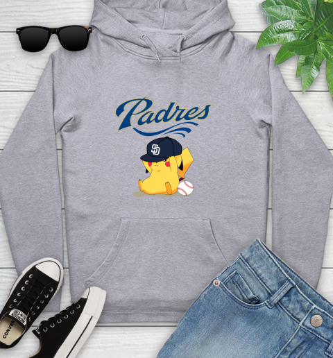 MLB Pikachu Baseball Sports San Diego Padres Youth Hoodie 6