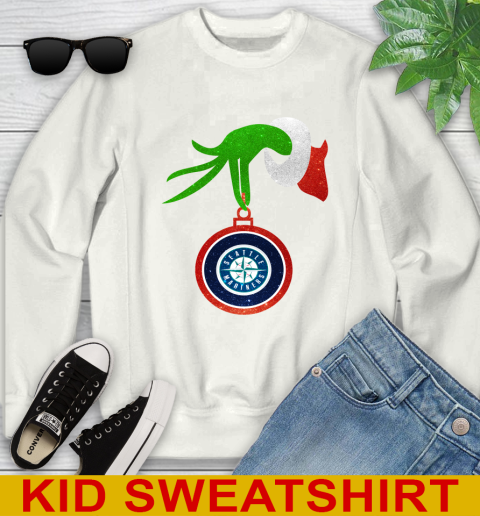 Seattle Mariners Grinch Merry Christmas MLB Baseball Youth Sweatshirt