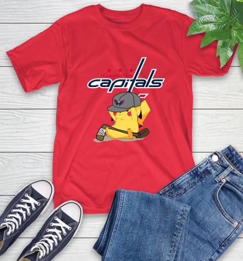 NHL Pikachu Hockey Sports Washington Capitals T-Shirt 10