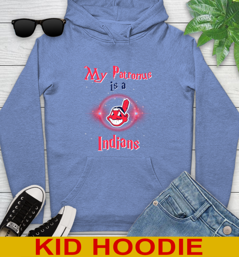 MLB Baseball Harry Potter My Patronus Is A Cleveland Indians Youth Hoodie 12