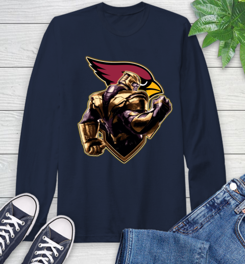 NFL Thanos Avengers Endgame Football Sports Arizona Cardinals Long Sleeve T-Shirt 4
