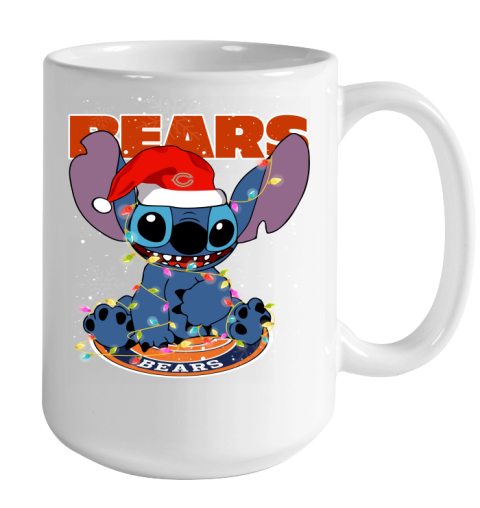 Chicago Bears NFL Football noel stitch Christmas Color Changing Mug 15oz 2