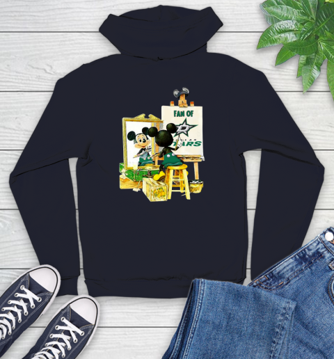 NHL Hockey Dallas Stars Mickey Drawing Shirt 125