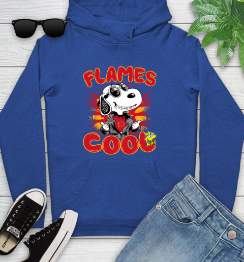 NHL Hockey Calgary Flames Cool Snoopy Shirt Youth Hoodie 9