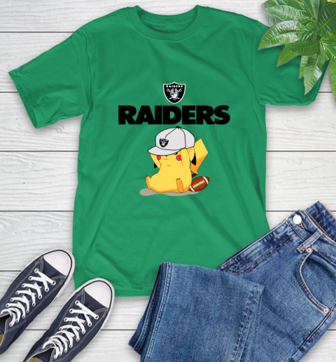NFL Pikachu Football Sports Oakland Raiders T-Shirt 7