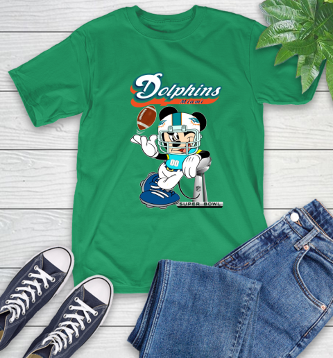 NFL Miami Dolphins Mickey Mouse Disney Super Bowl Football T Shirt T-Shirt 7