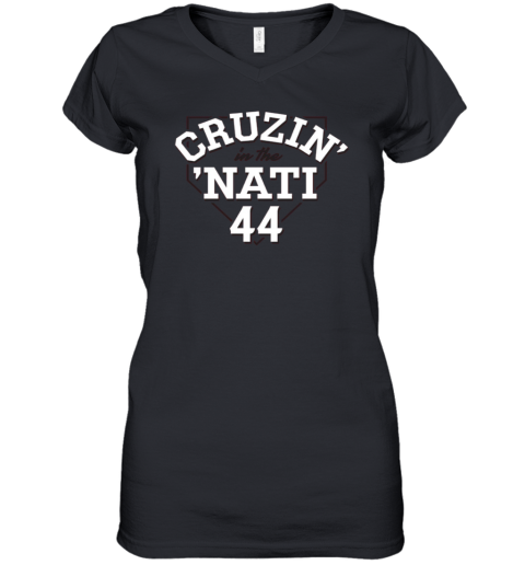 Cruzin' In the 'Nati Cincinnati Baseball Fans Premium Women's V-Neck T-Shirt