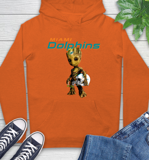 Miami Dolphins NFL Football Groot Marvel Guardians Of The Galaxy Hoodie 5