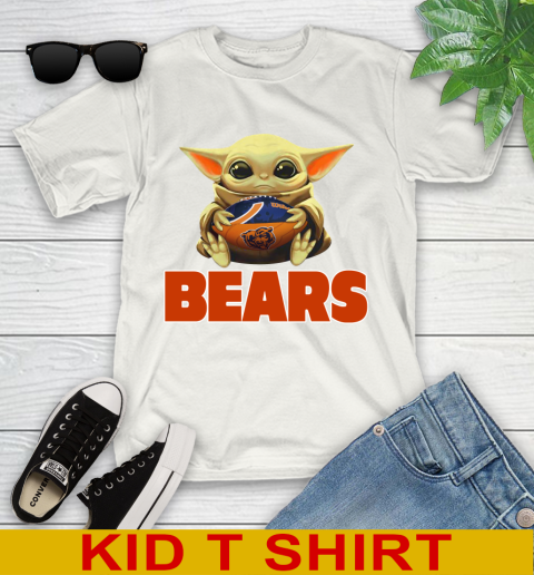 NFL Football Chicago Bears Baby Yoda Star Wars Shirt Youth T-Shirt