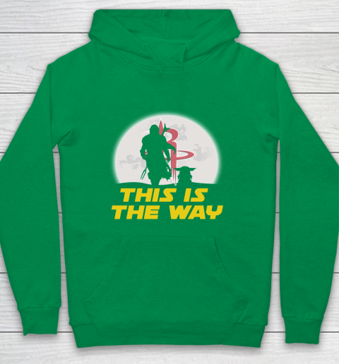 Houston Rockets NBA Basketball Star Wars Yoda And Mandalorian This Is The Way Youth Hoodie 4