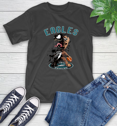 NFL Philadelphia Eagles Football Venom Groot Guardians Of The Galaxy T-Shirt 2