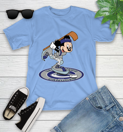 NHL Hockey Vancouver Canucks Cheerful Mickey Disney Shirt Youth T-Shirt 11