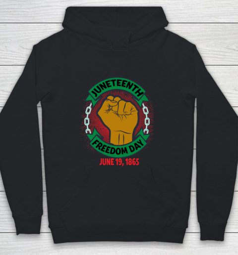 Juneteenth Day Pan African Colors Black History Fist Youth Hoodie