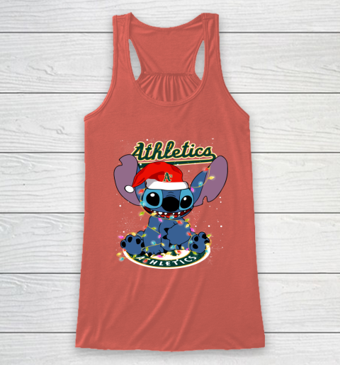Oakland Athletics MLB noel stitch Baseball Christmas Racerback Tank 2