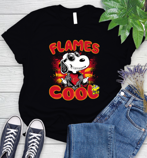 NHL Hockey Calgary Flames Cool Snoopy Shirt Women's T-Shirt
