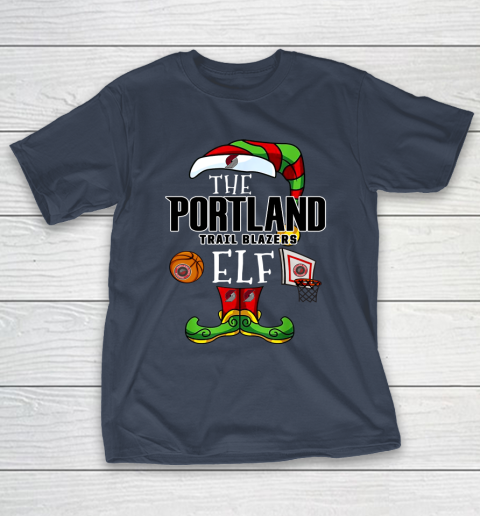 Portland Trail Blazers Christmas ELF Funny NBA T-Shirt 3