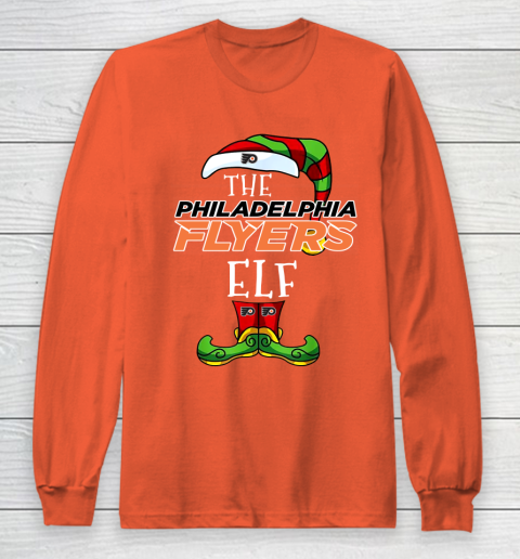 Philadelphia Flyers Christmas ELF Funny NHL Long Sleeve T-Shirt 3