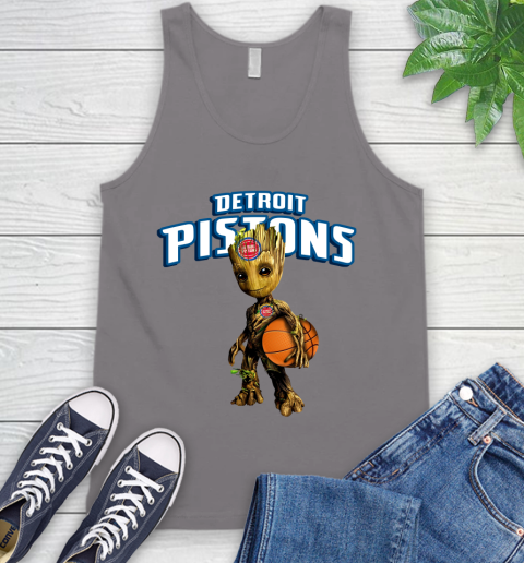 Detroit Pistons NBA Basketball Groot Marvel Guardians Of The Galaxy Tank Top 7