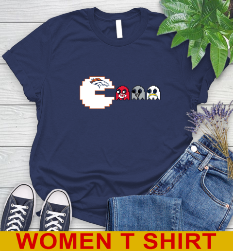 Denver Broncos NFL Football Pac Man Champion Women's T-Shirt 12