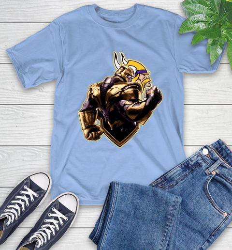 NFL Thanos Avengers Endgame Football Sports Minnesota Vikings T-Shirt 11