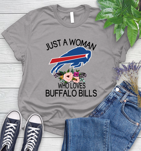NFL Just A Woman Who Loves Buffalo Bills Football Sports Women's T-Shirt 3