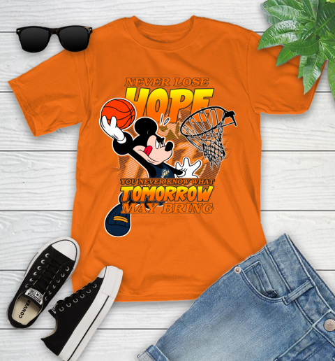 Utah Jazz NBA Basketball Mickey Disney Never Lose Hope Youth T-Shirt 9