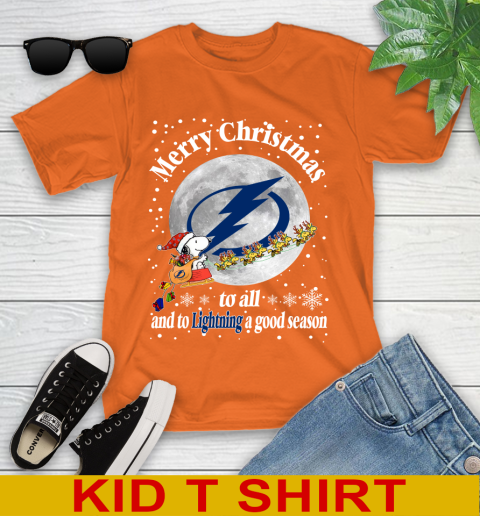 Tampa Bay Lightning Merry Christmas To All And To Lightning A Good Season NHL Hockey Sports Youth T-Shirt 8