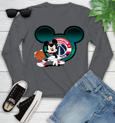 NBA Washington Wizards Mickey Mouse Disney Basketball Youth Long Sleeve 8