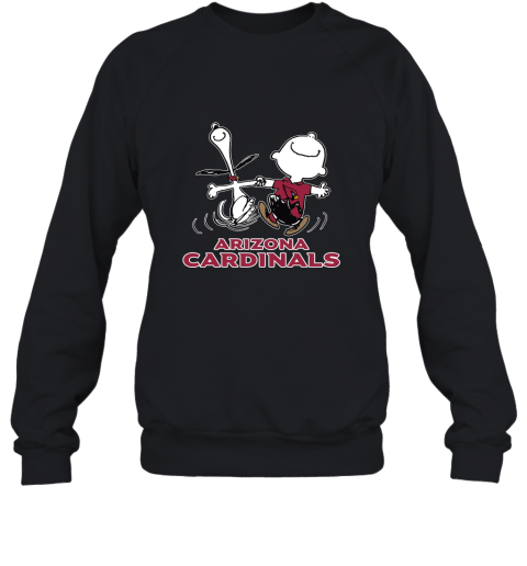 Snoopy And Charlie Brown Happy Arizona Cardinals Fans Sweatshirt