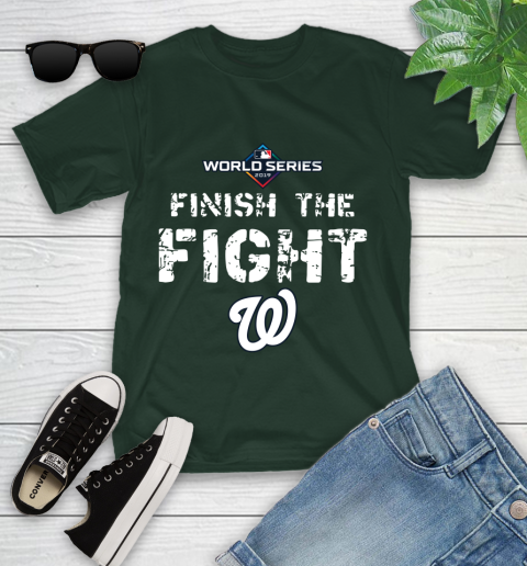 Finish The Fight Washington Nationals World Series 2019 Youth T-Shirt 5