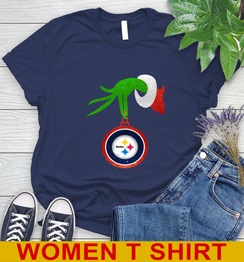 Pittsburgh Steelers Grinch Merry Christmas NFL Football Women's T-Shirt 12