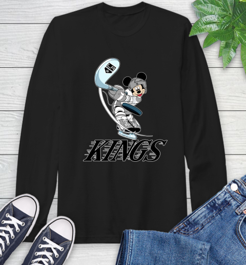 NHL Hockey Los Angeles Kings Cheerful Mickey Mouse Shirt Long Sleeve T-Shirt