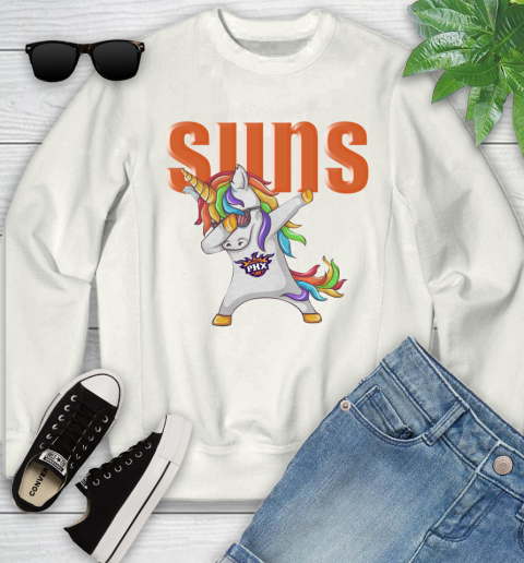 Phoenix Suns NBA Basketball Funny Unicorn Dabbing Sports Youth Sweatshirt