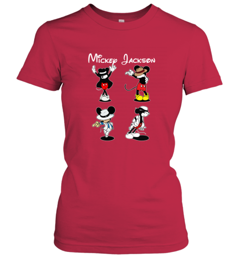 tm8i mickey jackson four style dance micheal jackson ladies t shirt 20 front red