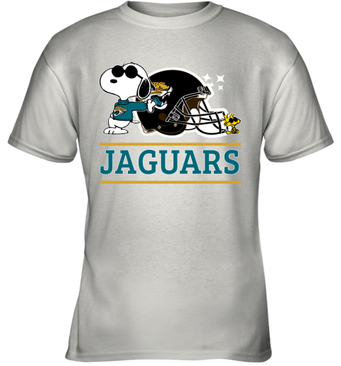 The Jacksonville Jaguars Joe Cool And Woodstock Snoopy Mashup Youth T-Shirt