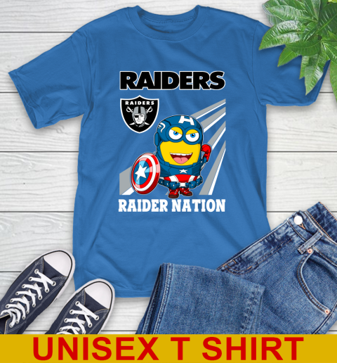 NFL Football Oakland Raiders Captain America Marvel Avengers Minion Shirt T-Shirt 11