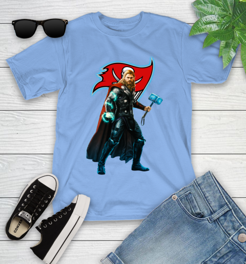 NFL Thor Avengers Endgame Football Tampa Bay Buccaneers Youth T-Shirt 11